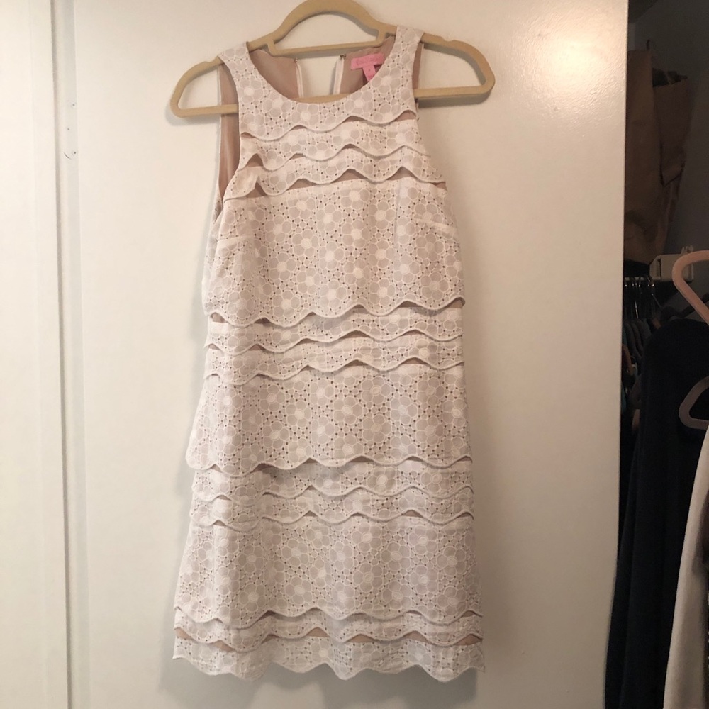 Lilly Pulitzer size 4 white floral lace dress